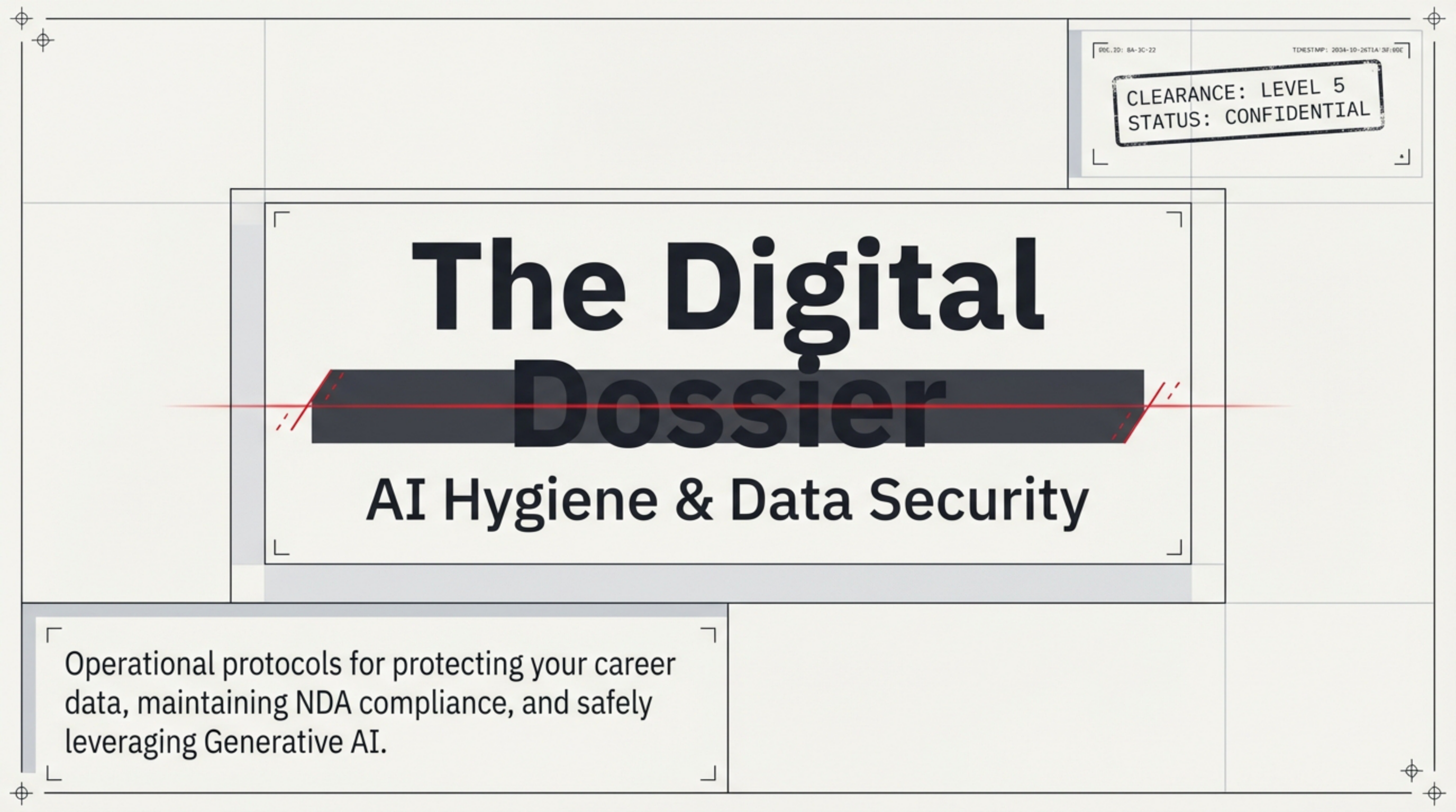 Infographic for “Data Privacy and AI Hygiene in the Job Search: A Comprehensive Study Guide”: visual summary of AI data privacy job search (landscape layout, GHFE course).