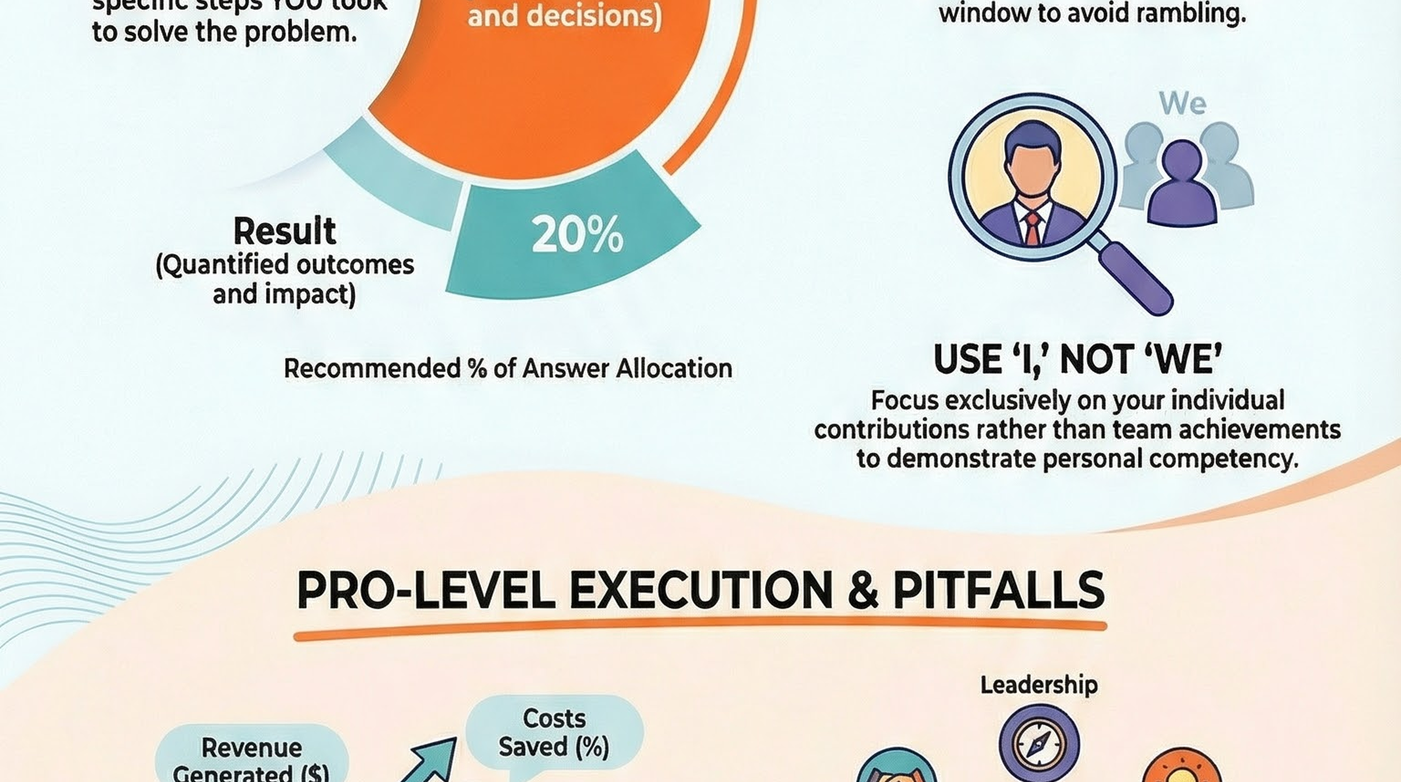Infographic for “Mastering the STAR Method: How to Ace Your Behavioral Interview”: visual summary of STAR method interview (landscape layout, GHFE course).