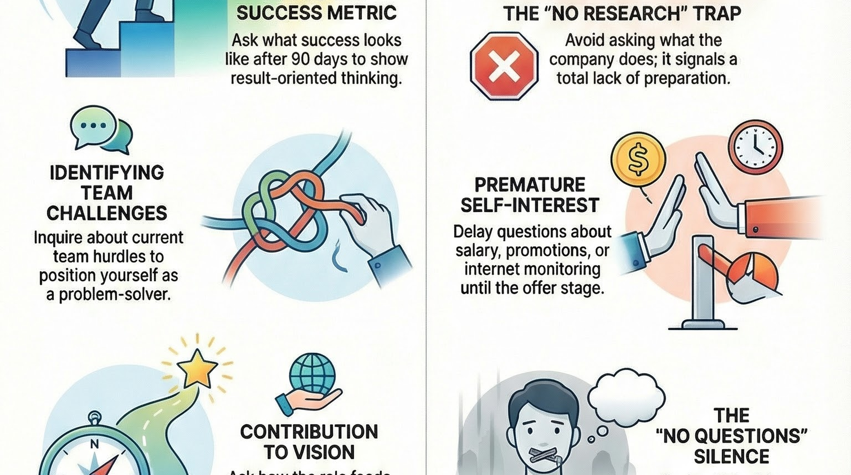 Infographic for “The Final Audition: Master the Art of Asking \”: visual summary of final audition asking questions (landscape layout, GHFE course).